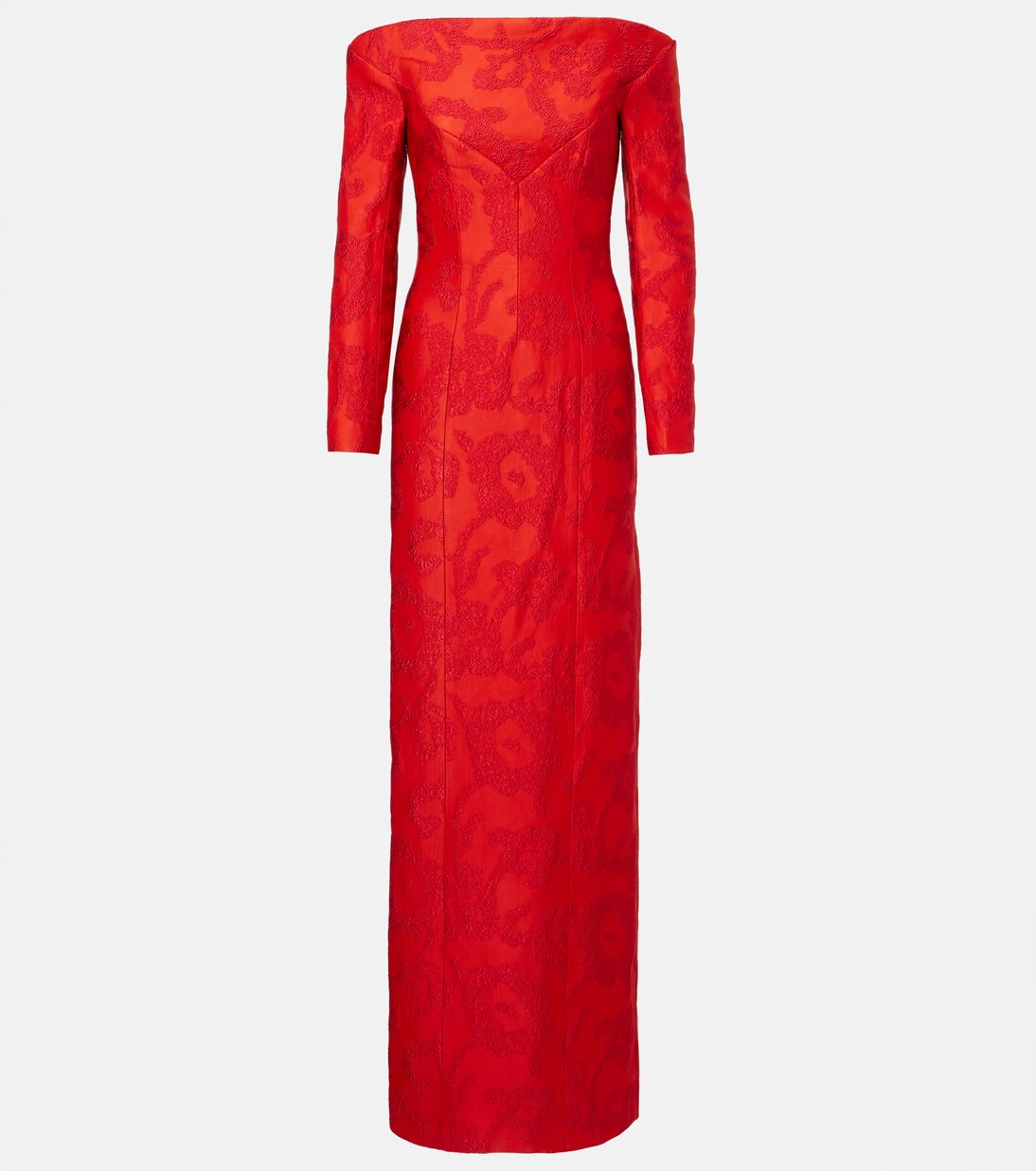 Zarith jacquard off-shoulder bouclé maxi dress  | Emilia Wickstead