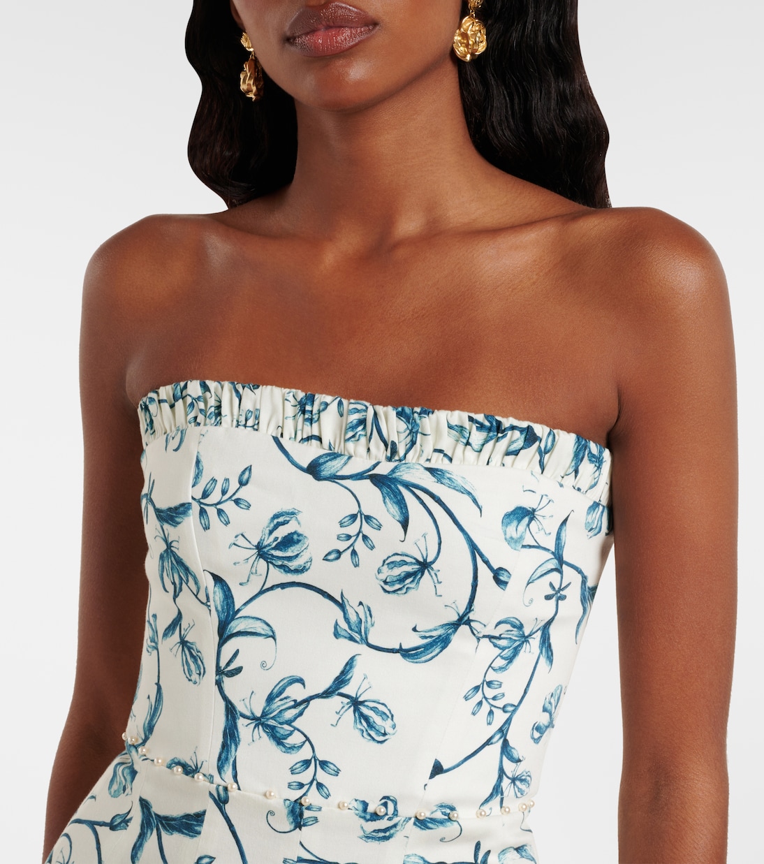 Caudal strapless cotton-blend minidress | Agua by Agua Bendita