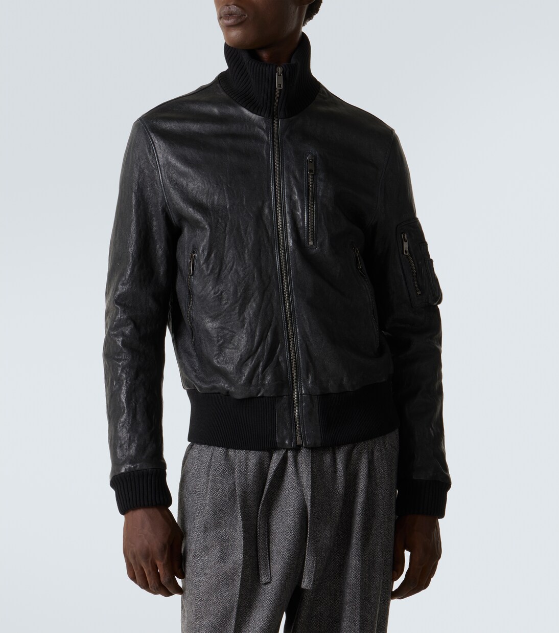 Leather bomber jacket | Dolce&Gabbana