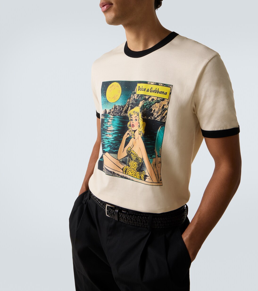 T-shirt Sun’s Up imprimé en coton | Dolce&Gabbana