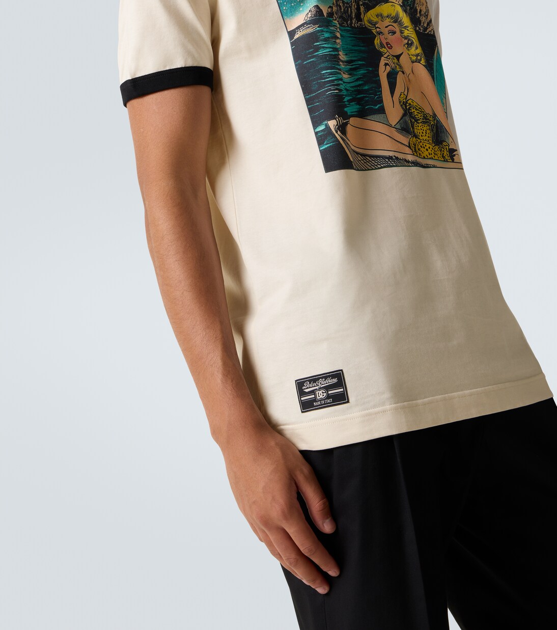 T-shirt Sun’s Up imprimé en coton | Dolce&Gabbana