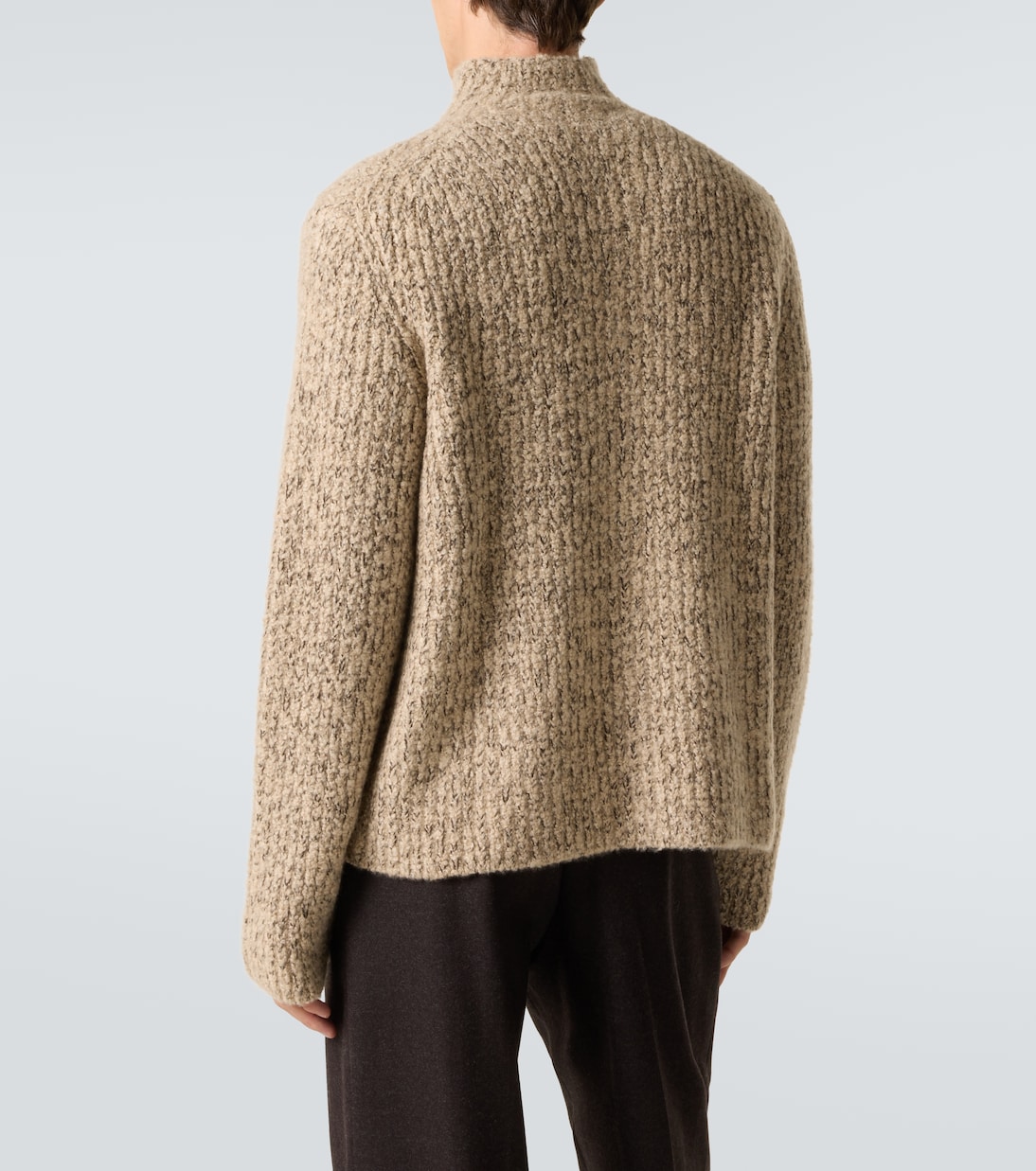 Cashmere bouclé cardigan with labradorite | God's True Cashmere