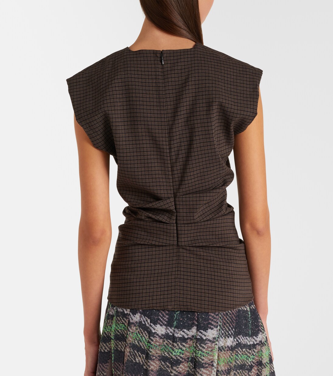 Tanado checked wool-blend top | Acne Studios
