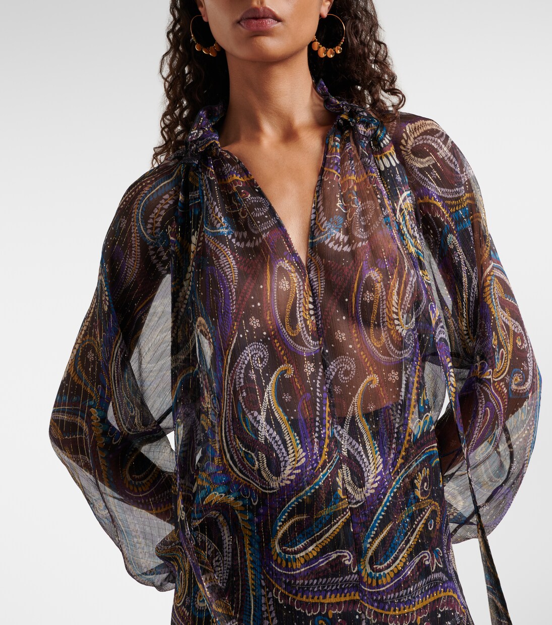 Blusa en mezcla de seda paisley | Etro