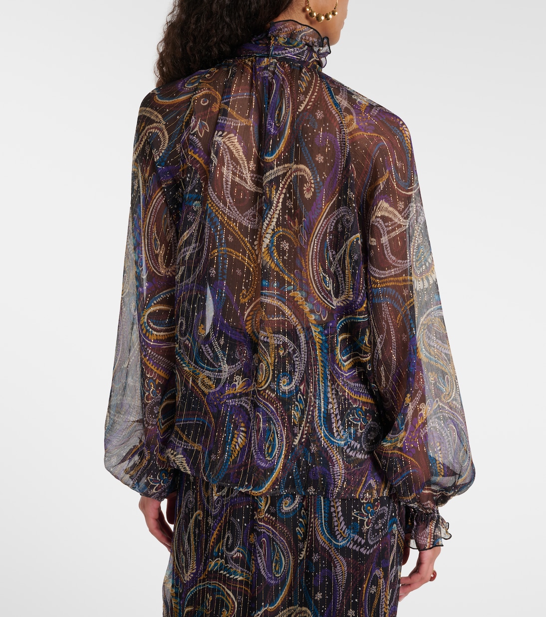 Blusa en mezcla de seda paisley | Etro