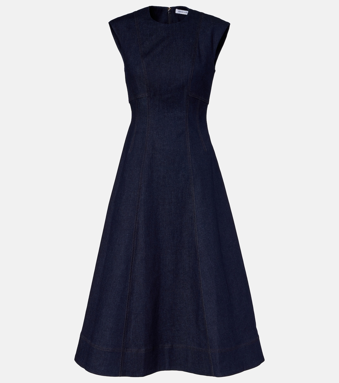 Dulce cotton-blend denim midi dress | Veronica Beard