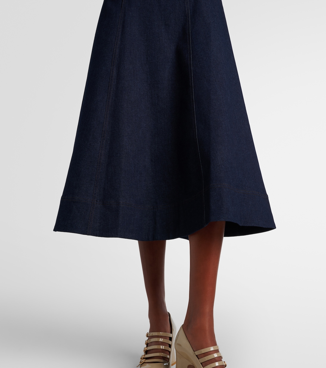 Dulce cotton-blend denim midi dress | Veronica Beard