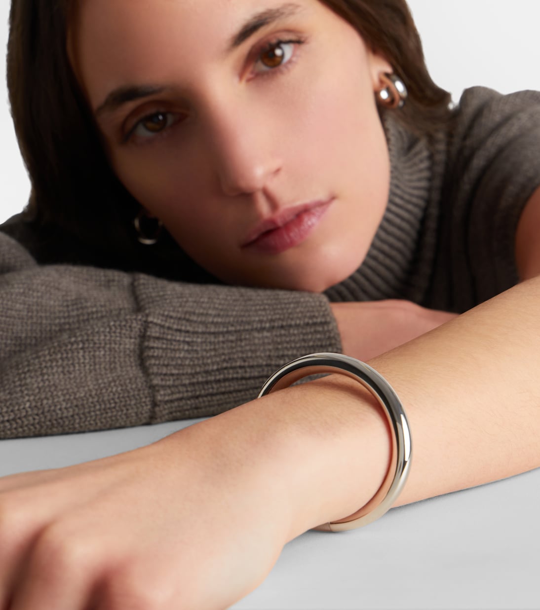 Natasha rhodium-plated cuff bracelet | Jennifer Fisher