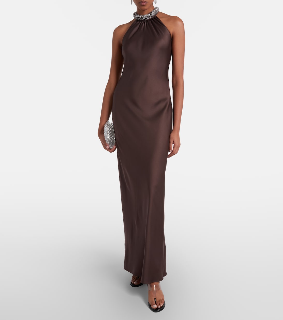 Embellished satin gown | Simkhai