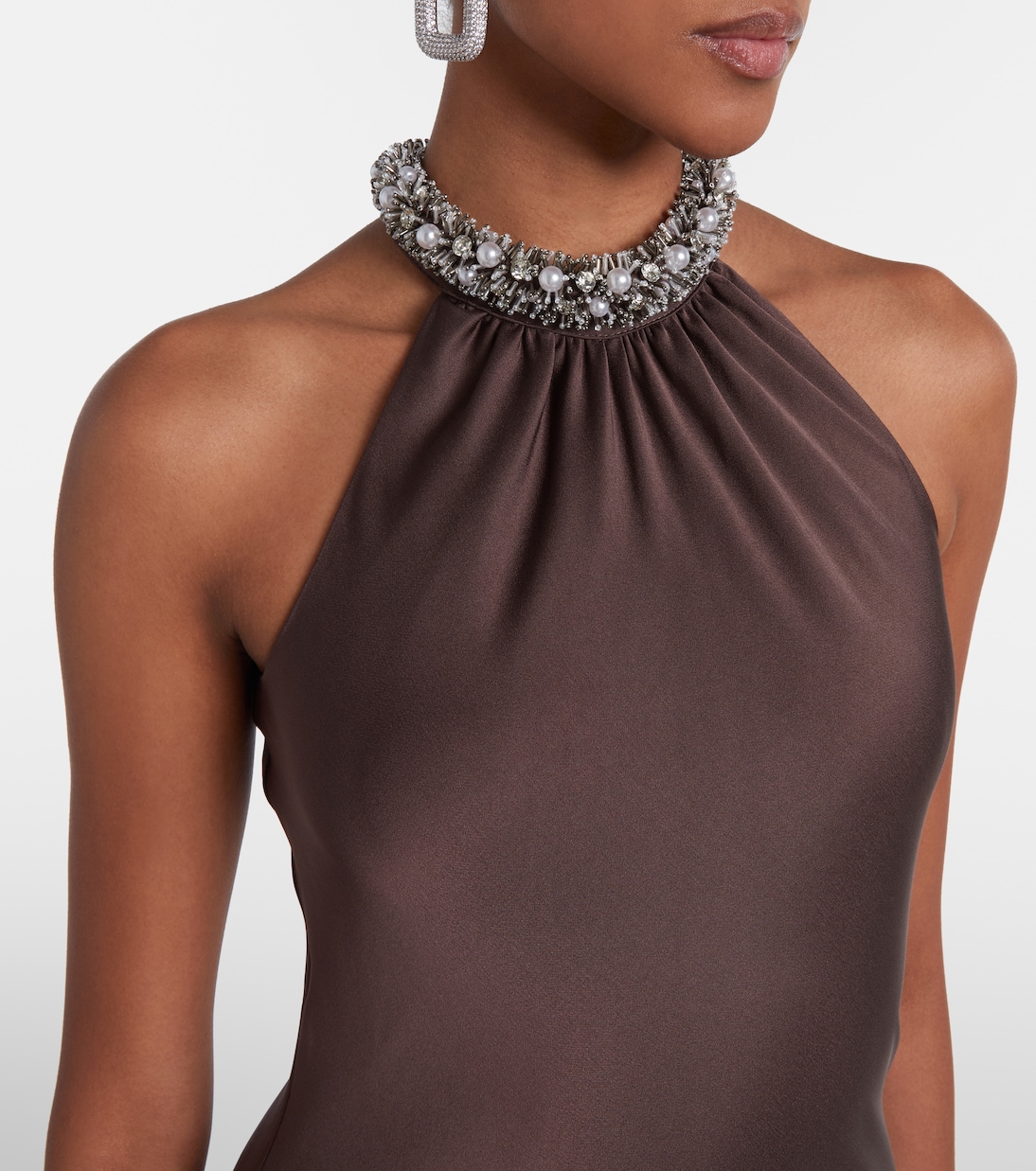 Embellished satin gown | Simkhai