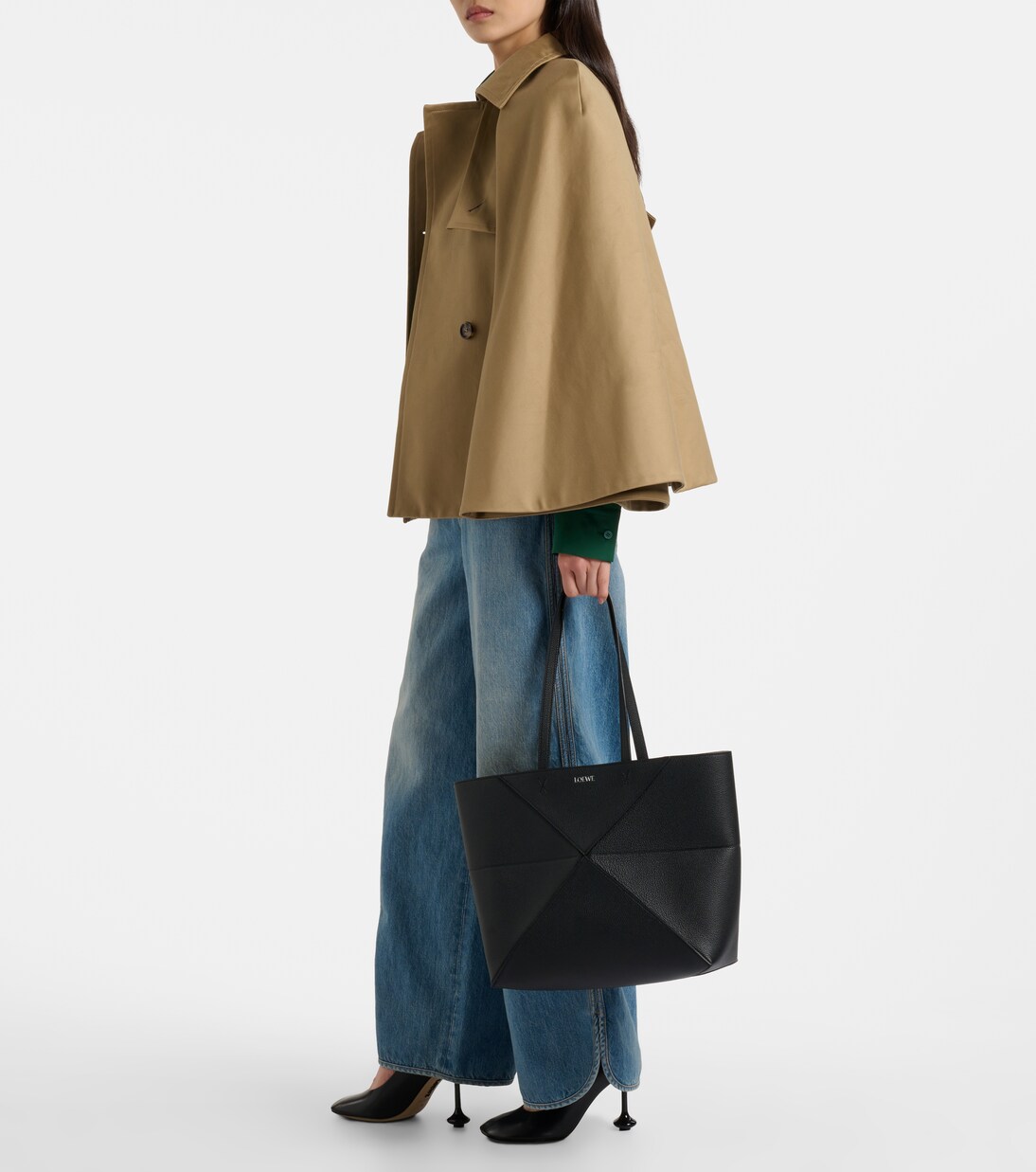 Puzzle Fold Medium leather tote bag | Loewe