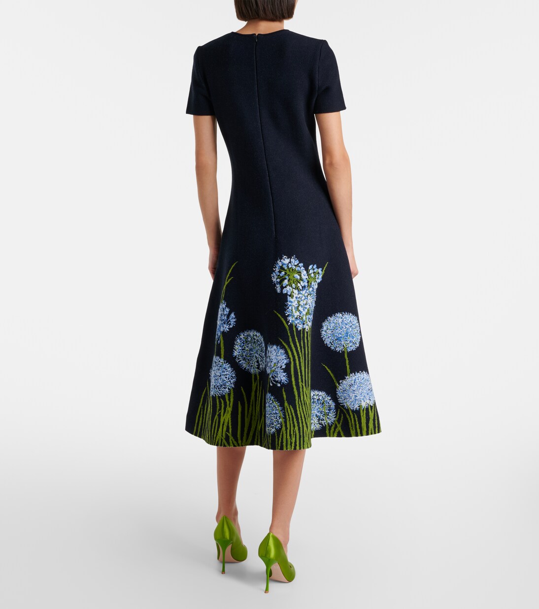 Floral jacquard midi dress | Oscar de la Renta