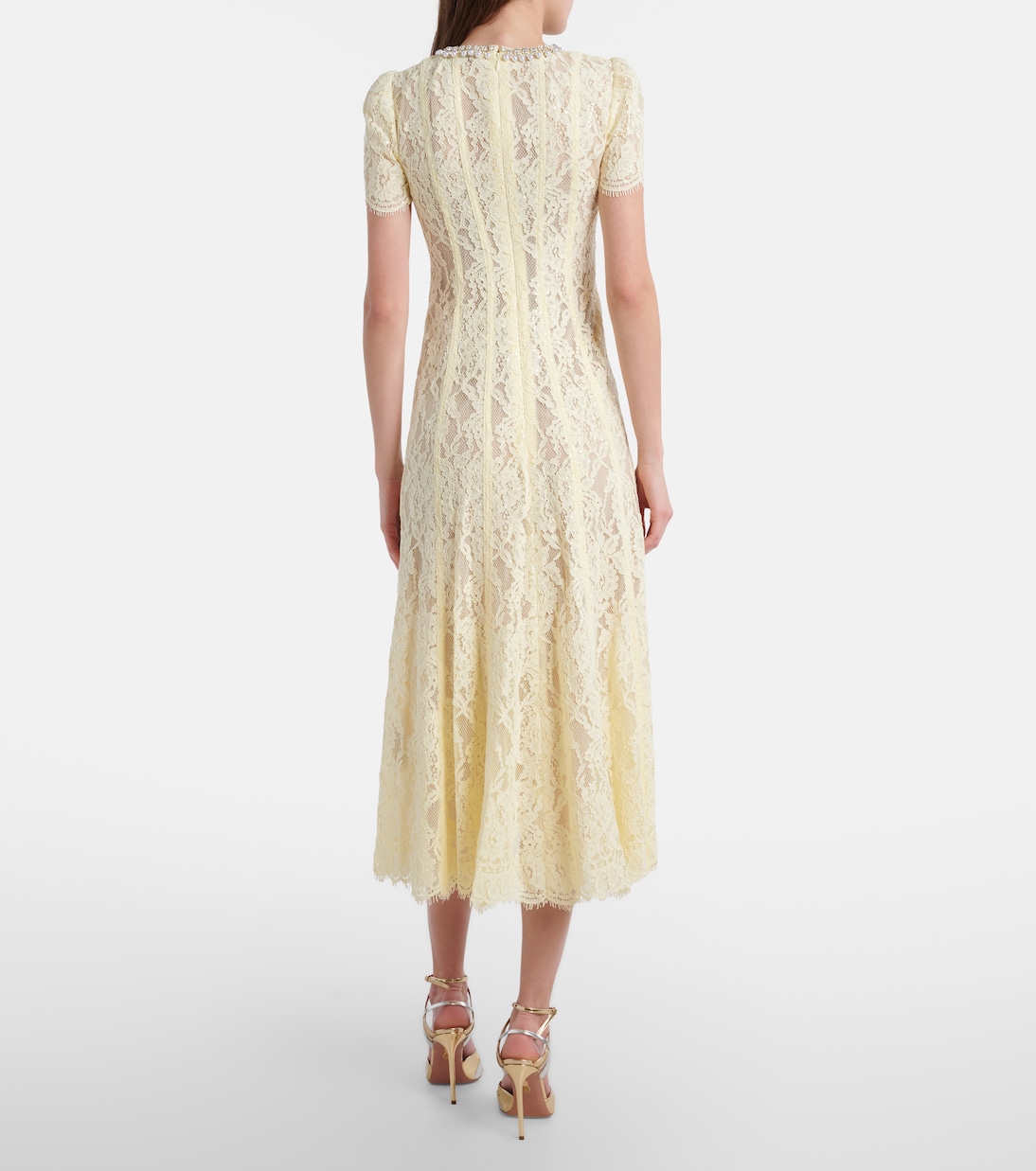 Embellished lace midi dress | Self-Portrait