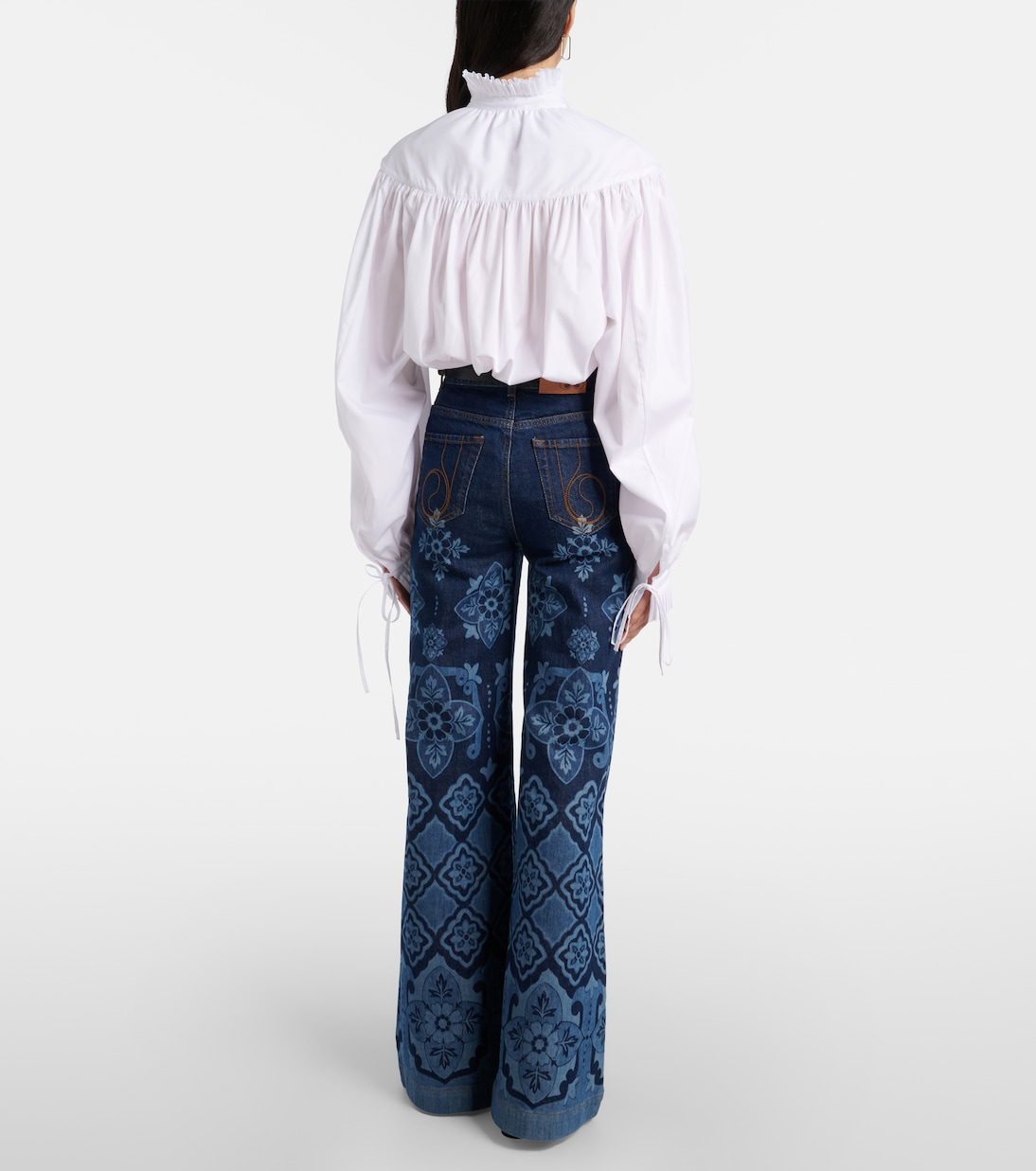 Partenope printed high-rise flared jeans | La DoubleJ