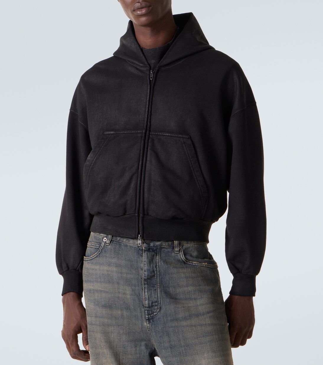 Cotton jersey zip-up hoodie | Balenciaga