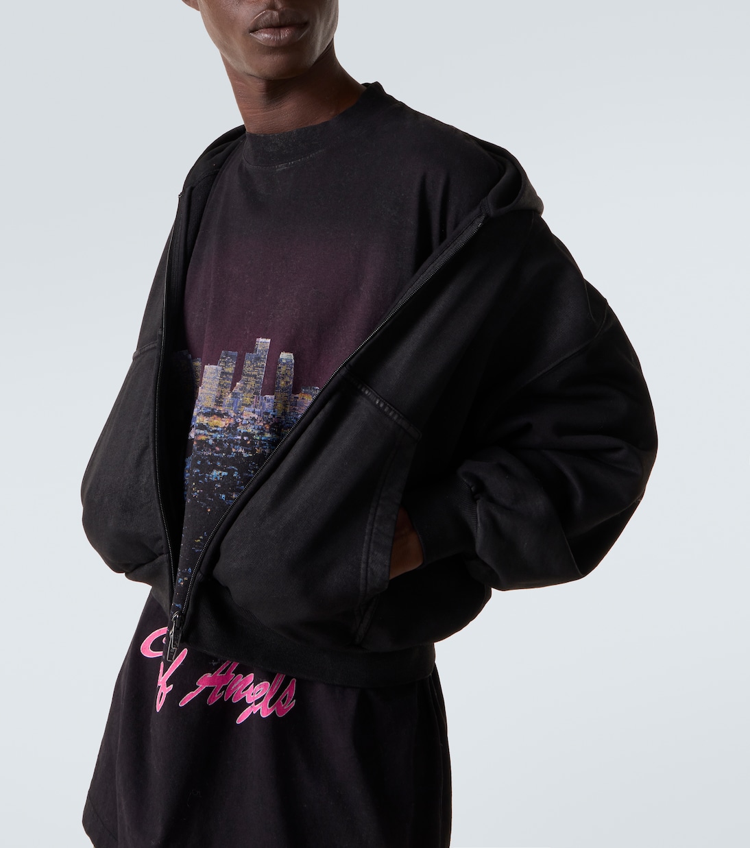 Cotton jersey zip-up hoodie | Balenciaga