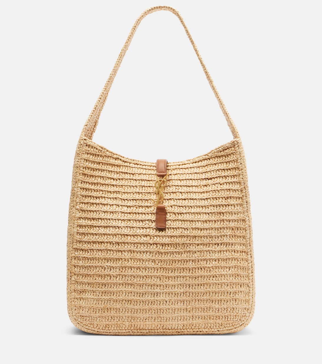 Le 5 à 7 Large raffia shoulder bag | Saint Laurent