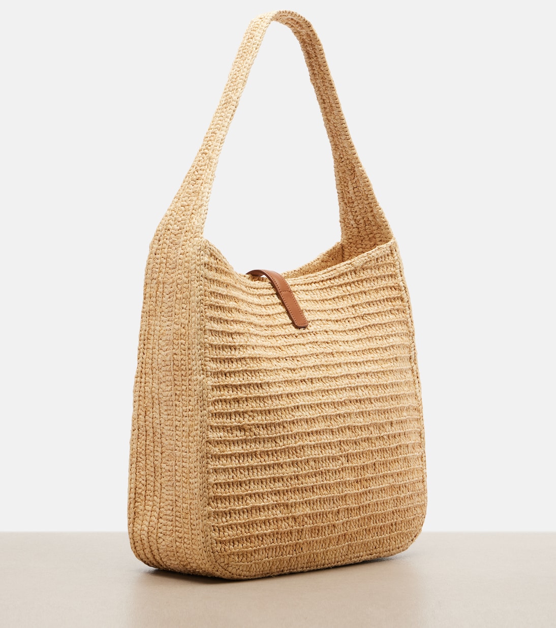 Le 5 à 7 Large raffia shoulder bag | Saint Laurent
