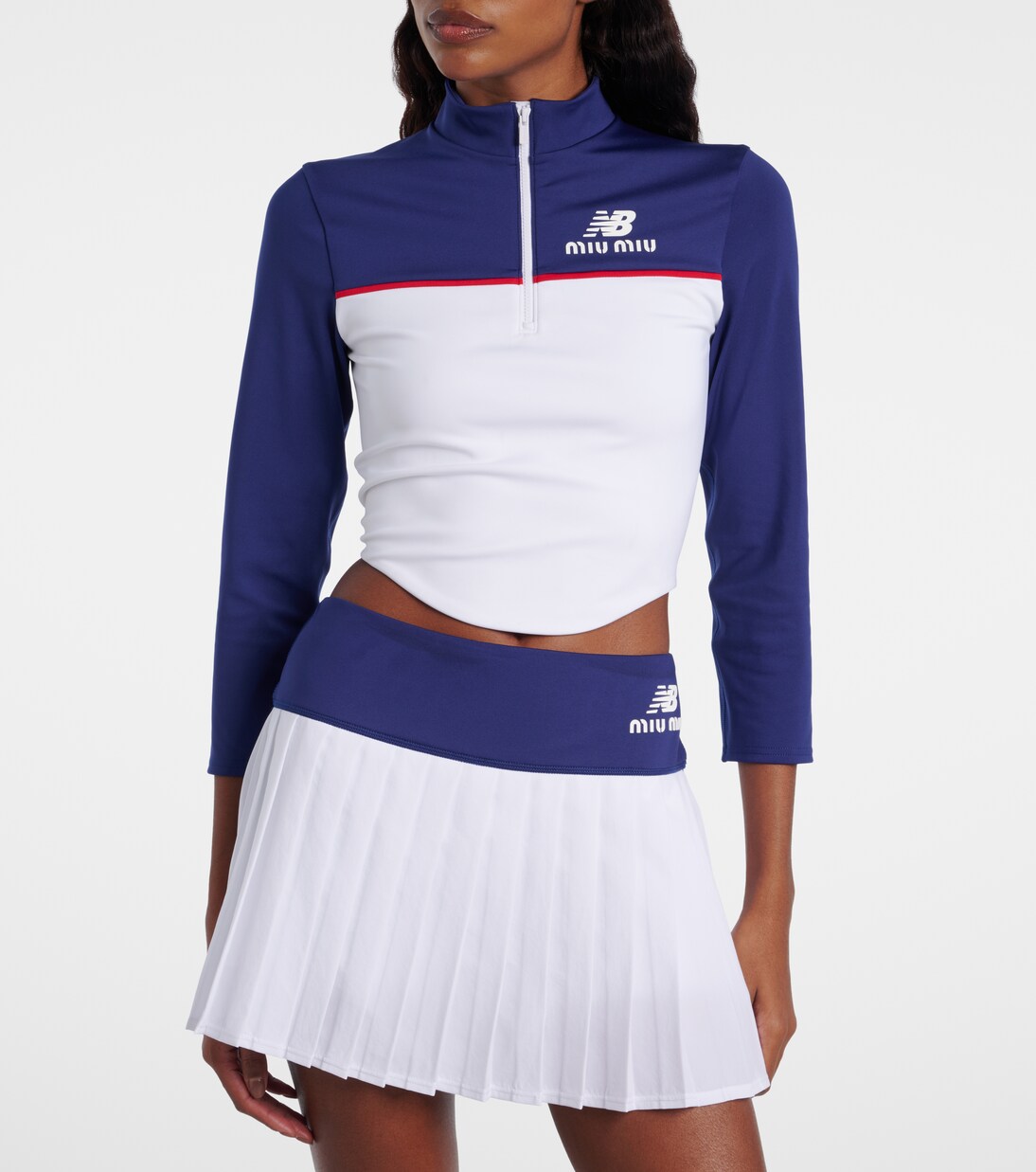 x New Balance jersey crop top | Miu Miu