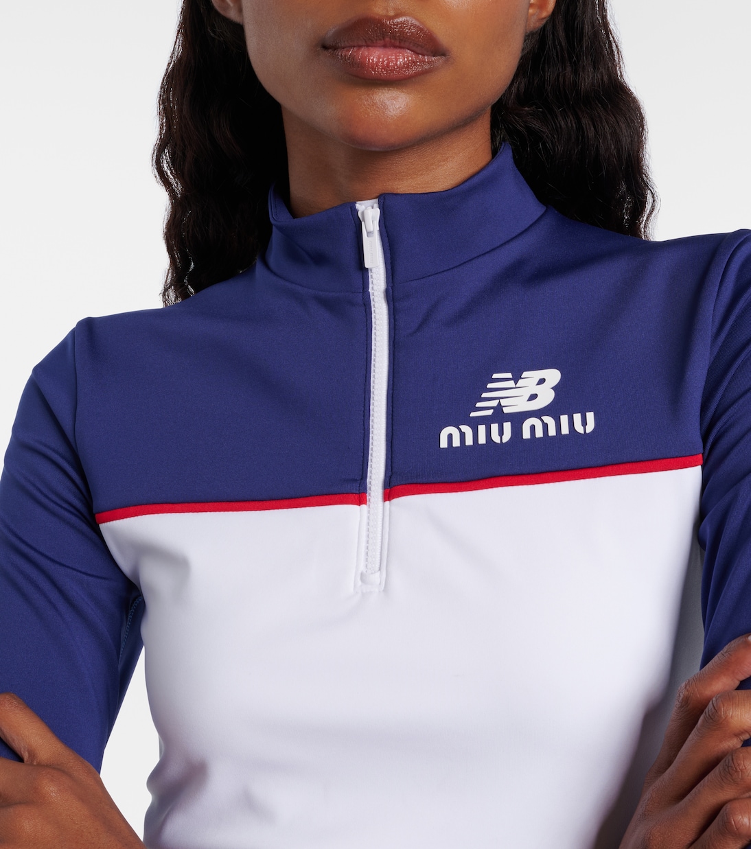 x New Balance jersey crop top | Miu Miu