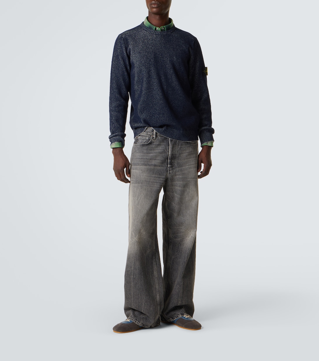 Compass cotton-blend sweater | Stone Island