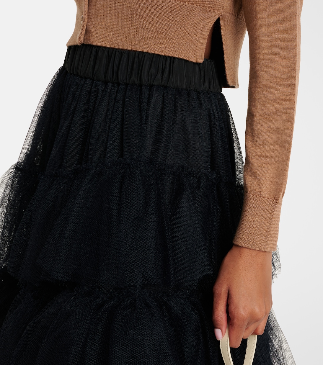 Embellished cropped wool and silk cardigan | Simone Rocha