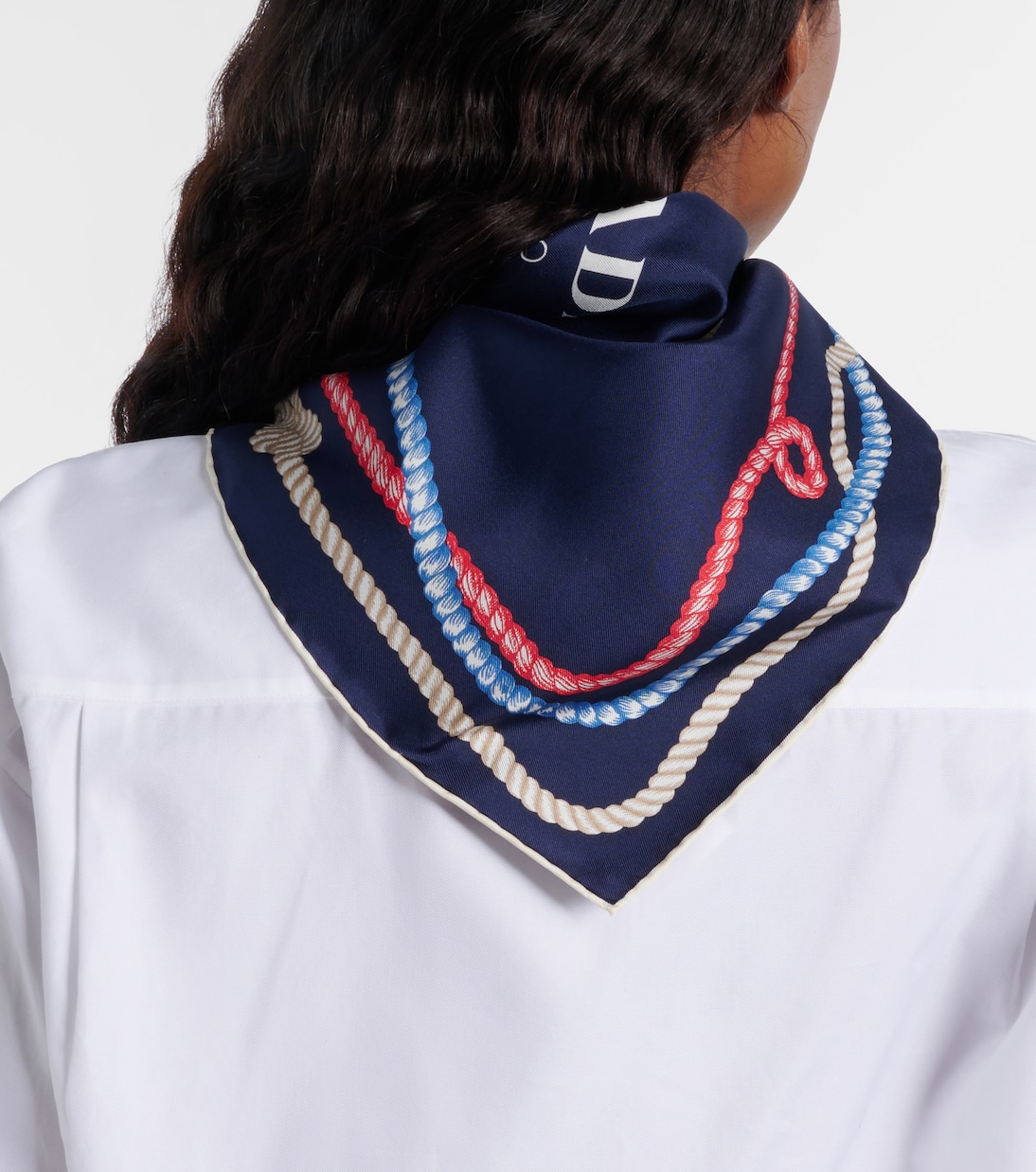 Foulard in twill di seta con stampa | Prada