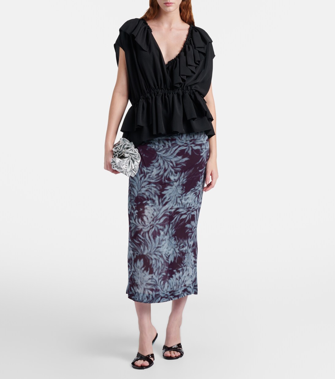 Ruffled jersey top | Dries Van Noten
