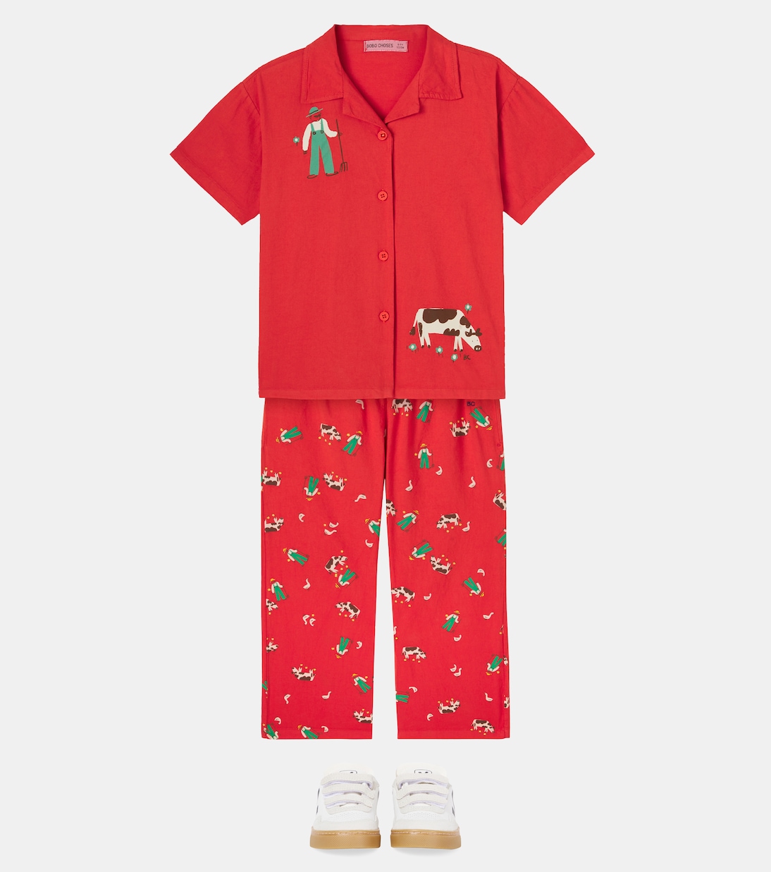 Farm Adventure printed cotton pants | Bobo Choses