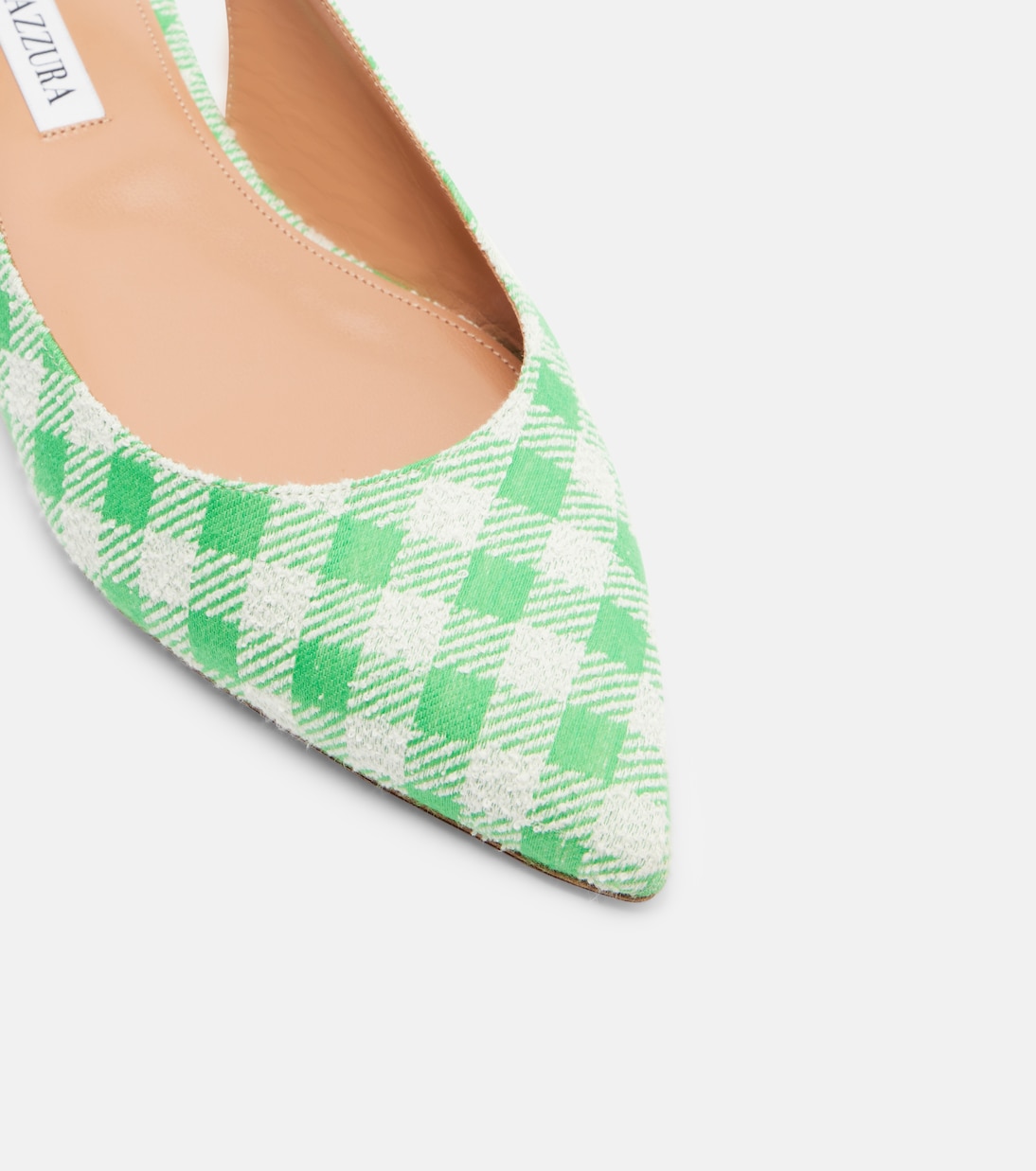 Bow Tie bow-detail checked ballet flats | Aquazzura
