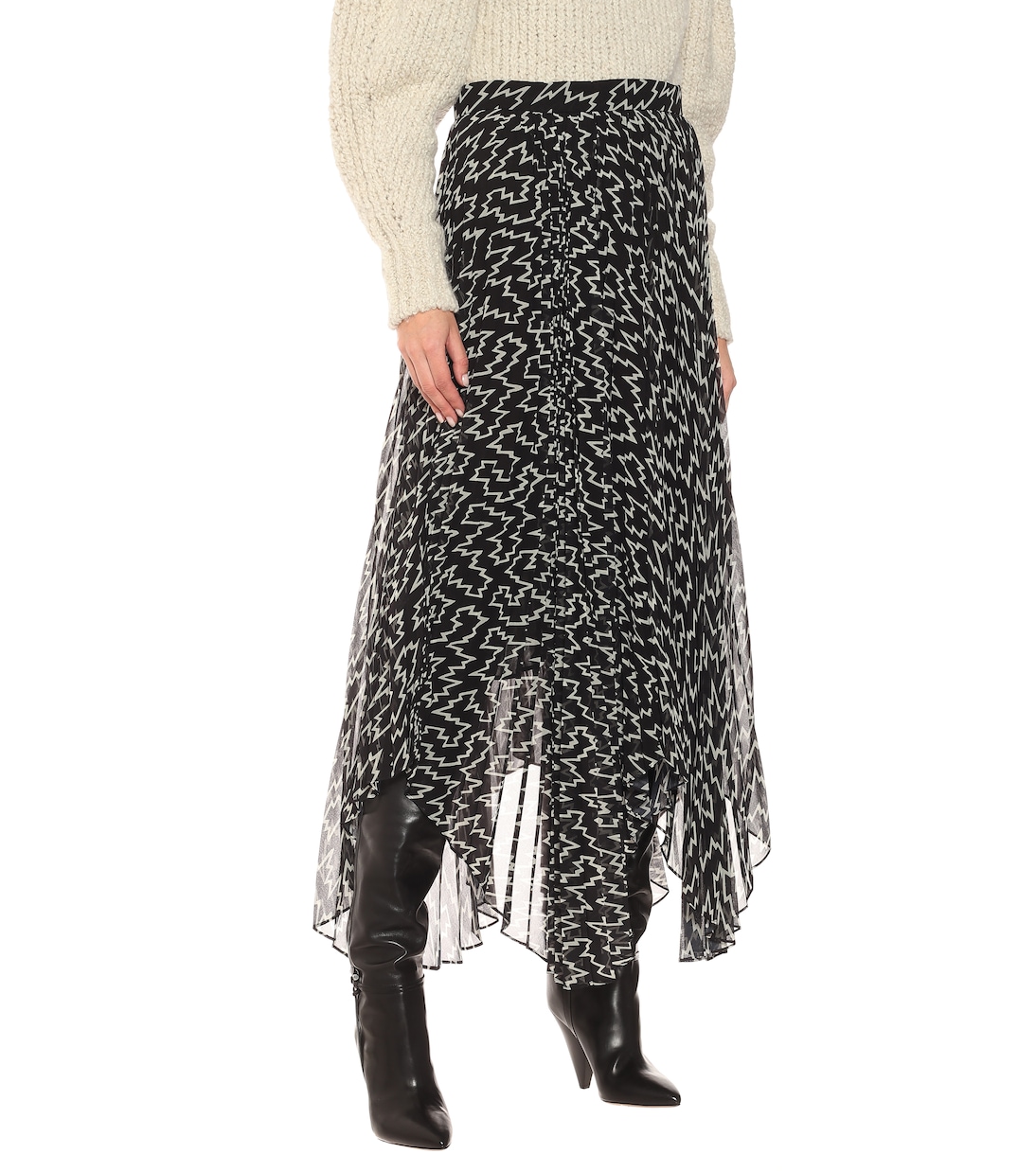 Falda midi Alena de georgette | Isabel Marant