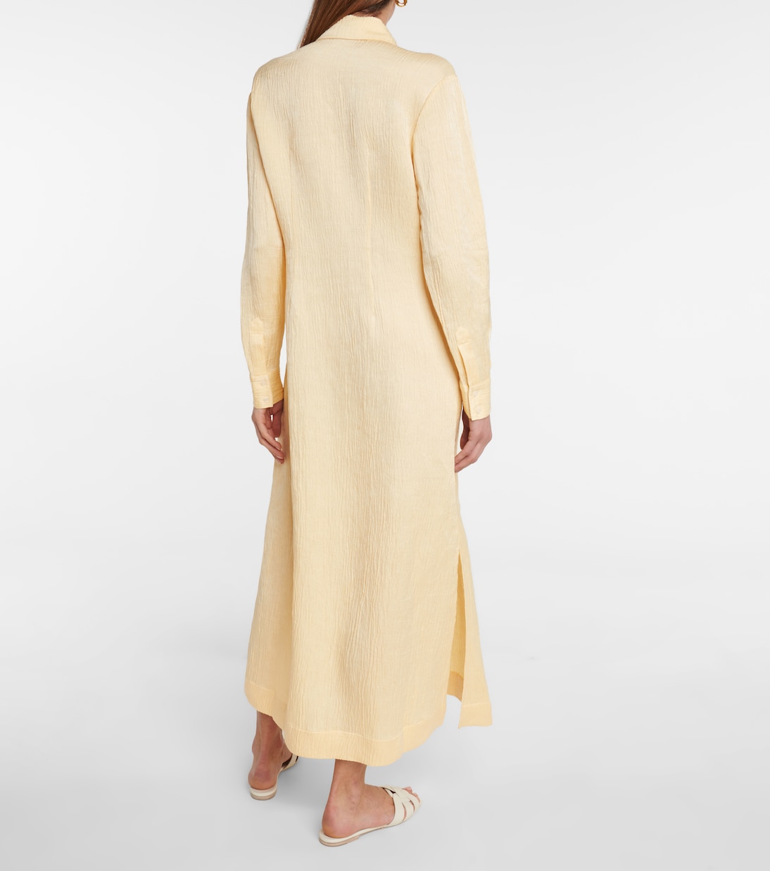 Linen-blend maxi shirt dress | CO