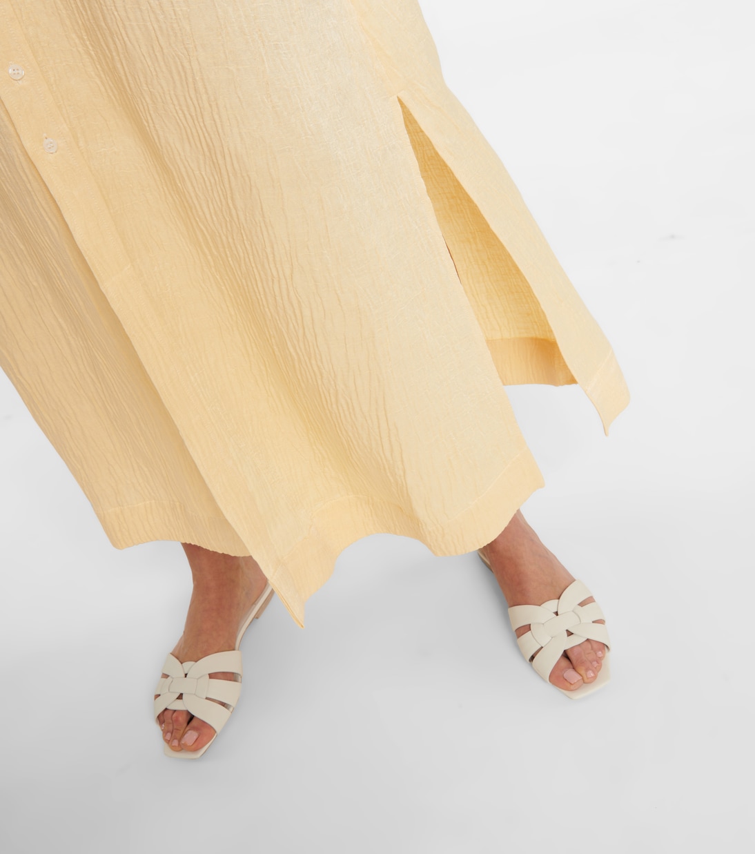 Linen-blend maxi shirt dress | CO