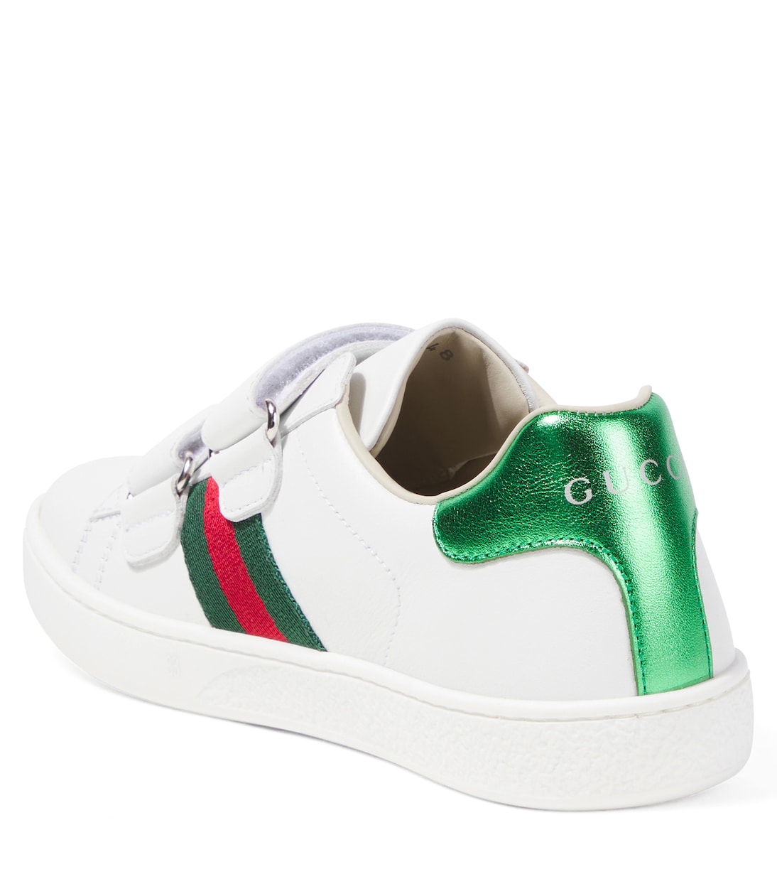 Ace leather sneakers in white Gucci Kids Mytheresa
