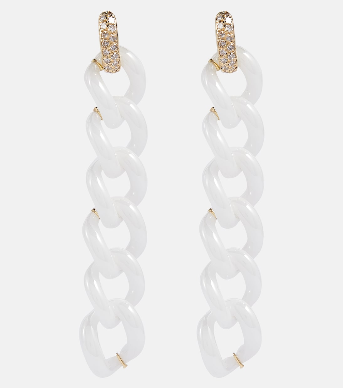 Boucles d'oreilles Link Drop en or 18 ct et diamants | Shay Jewelry