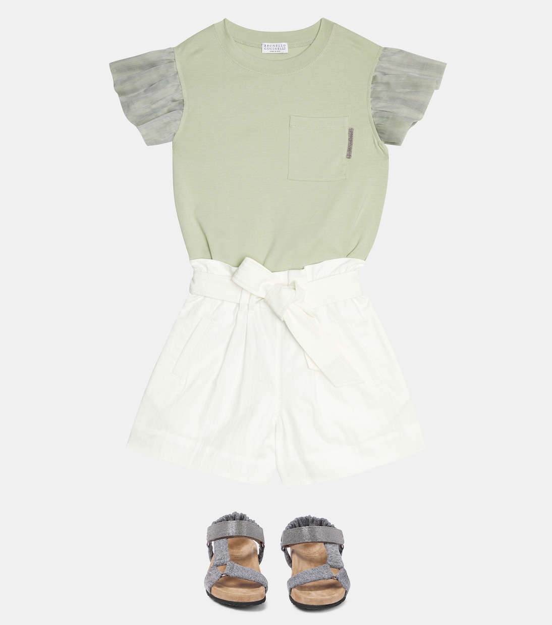 Shorts en mezcla de algodón | Brunello Cucinelli Kids