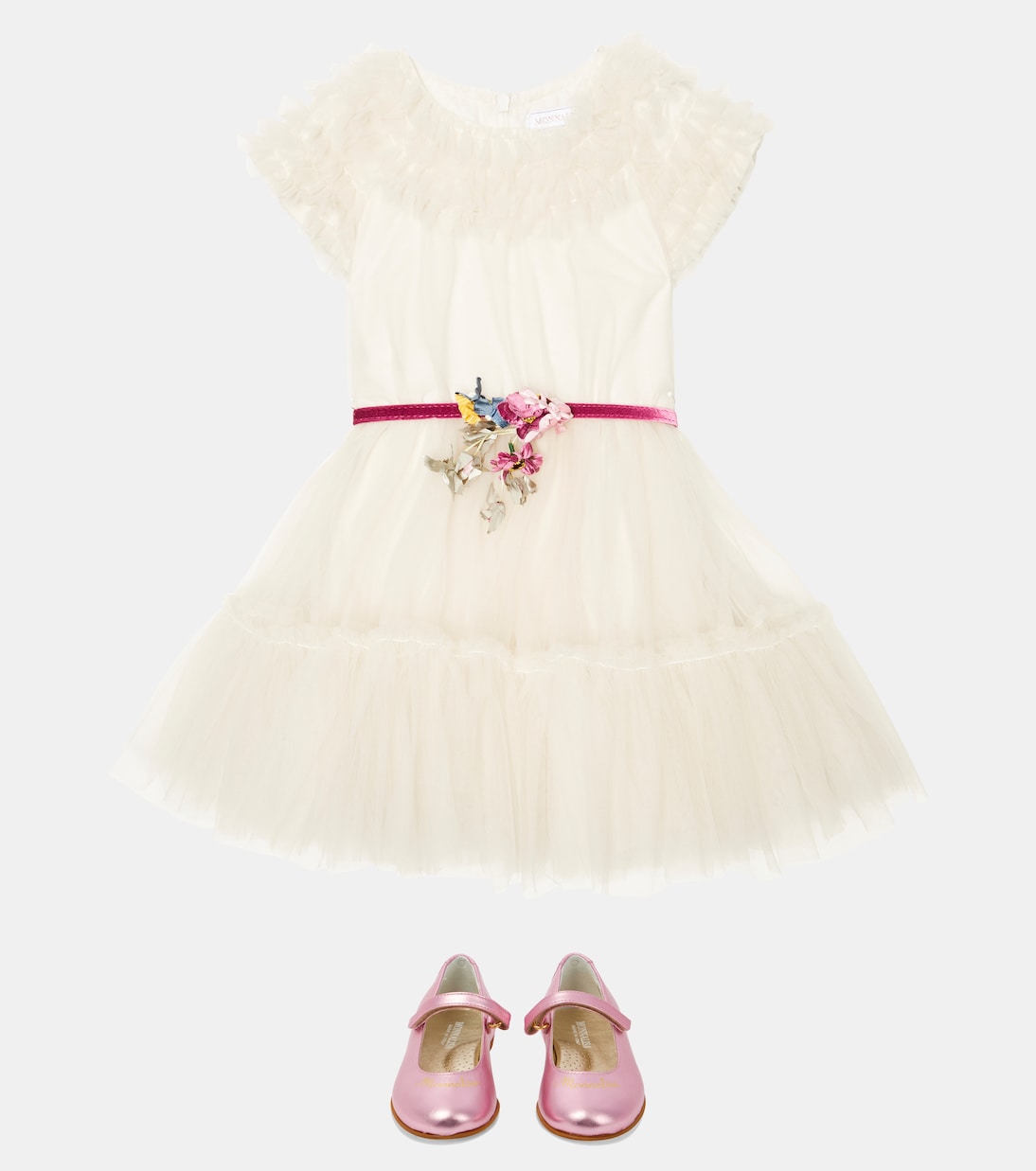 Verziertes Kleid aus Tüll | Monnalisa
