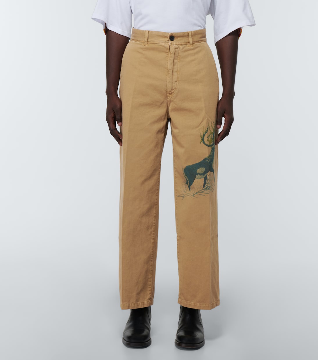 Pantalones anchos de algodón estampados | Incotex x Facetasm