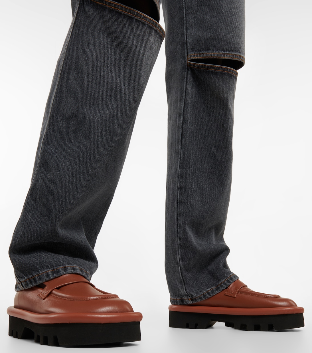 Bumper leather platform loafers | JW Anderson