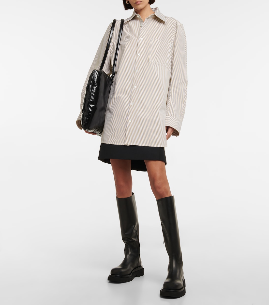 Lug leather knee-high boots | Bottega Veneta