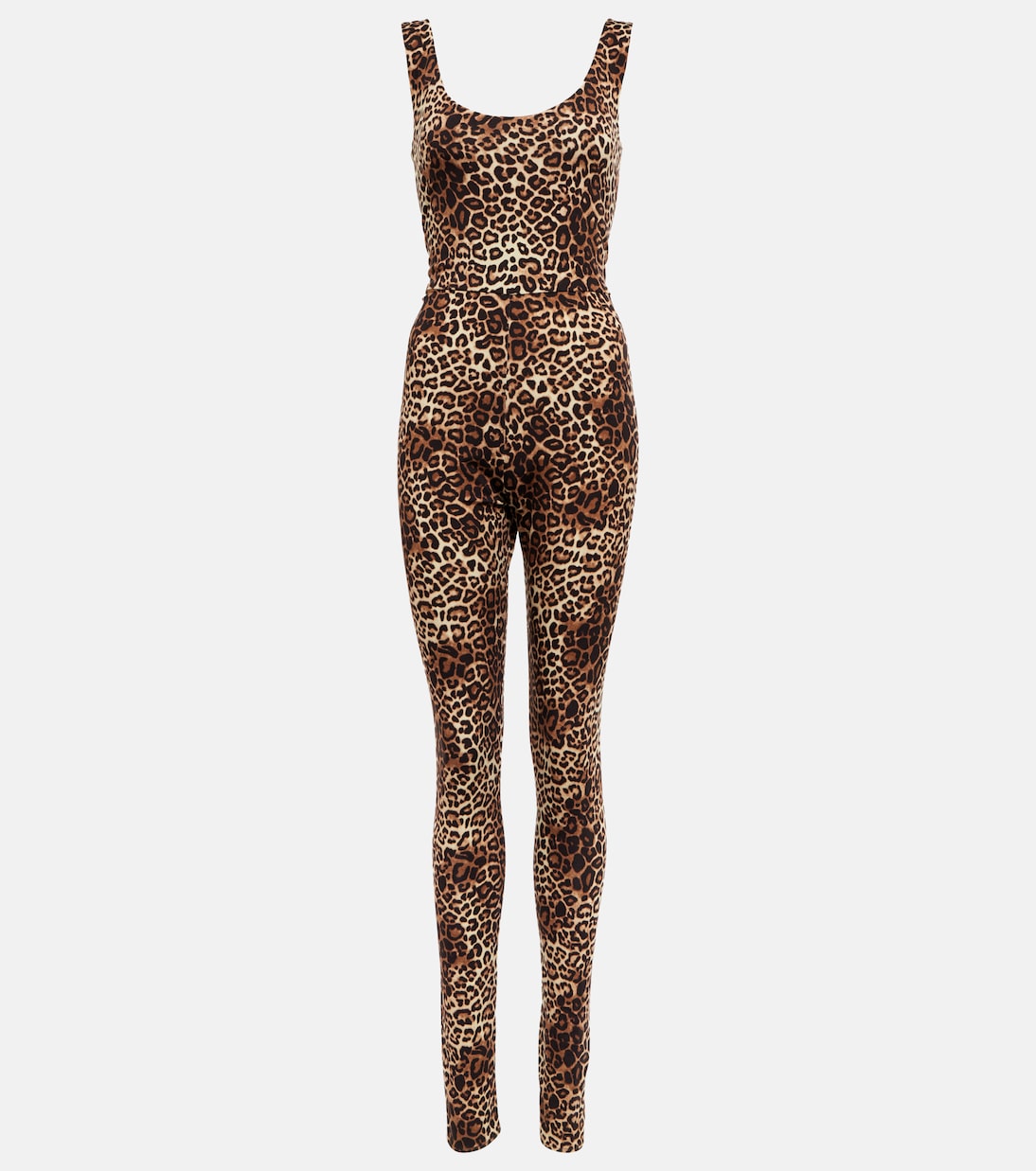 leopard-print jersey jumpsuit | Alexandre Vauthier
