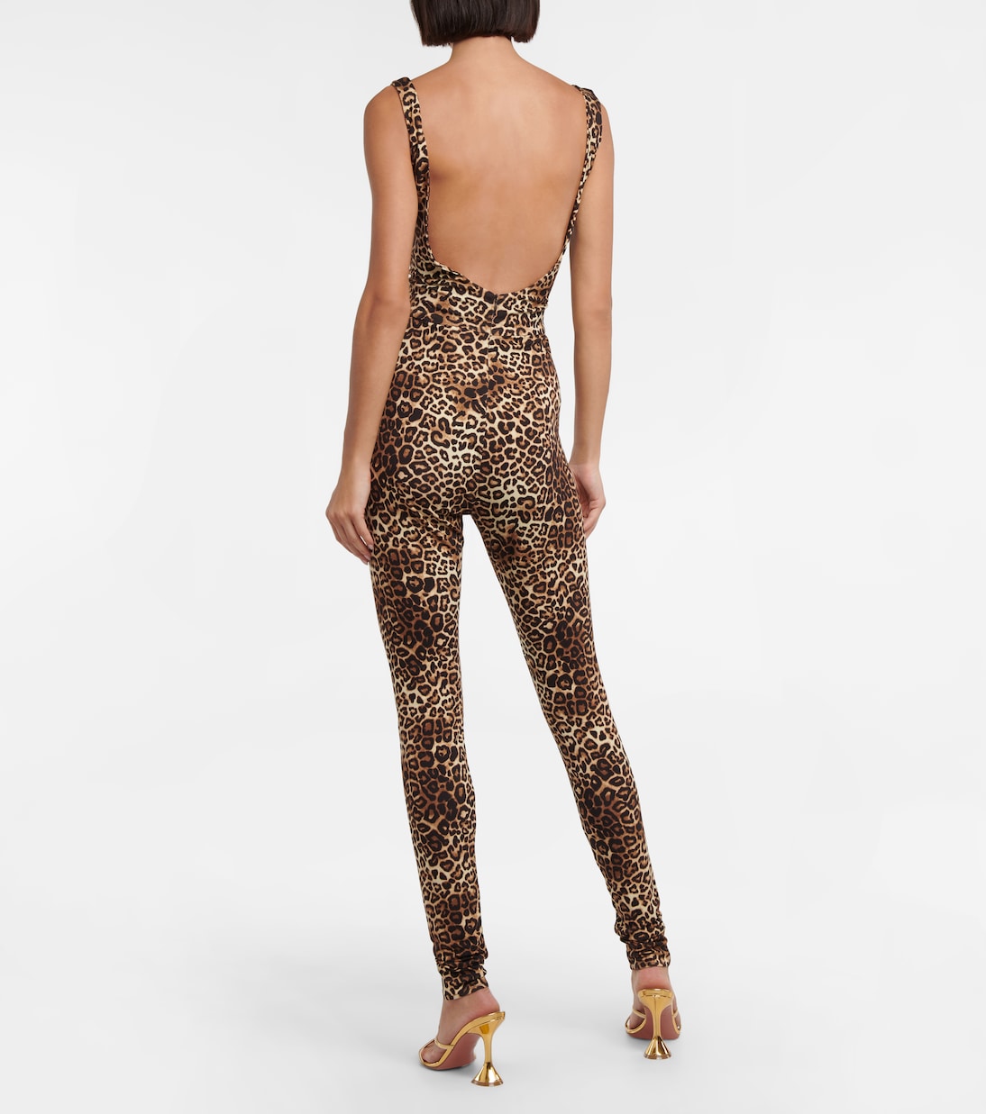 leopard-print jersey jumpsuit | Alexandre Vauthier