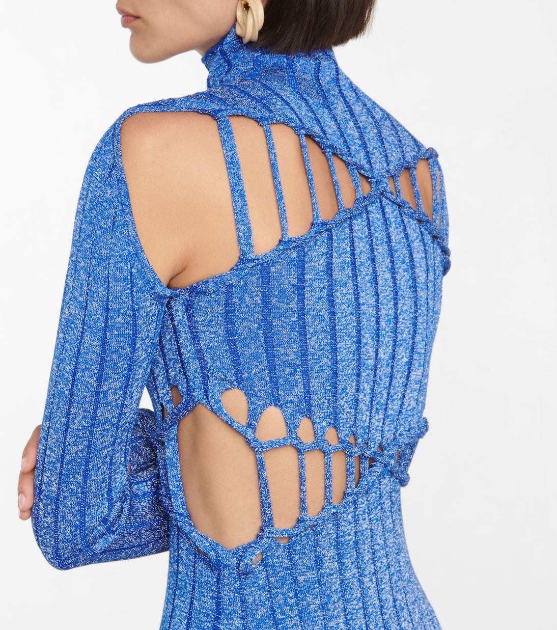X Braid ribbed-knit midi dress | Dion Lee