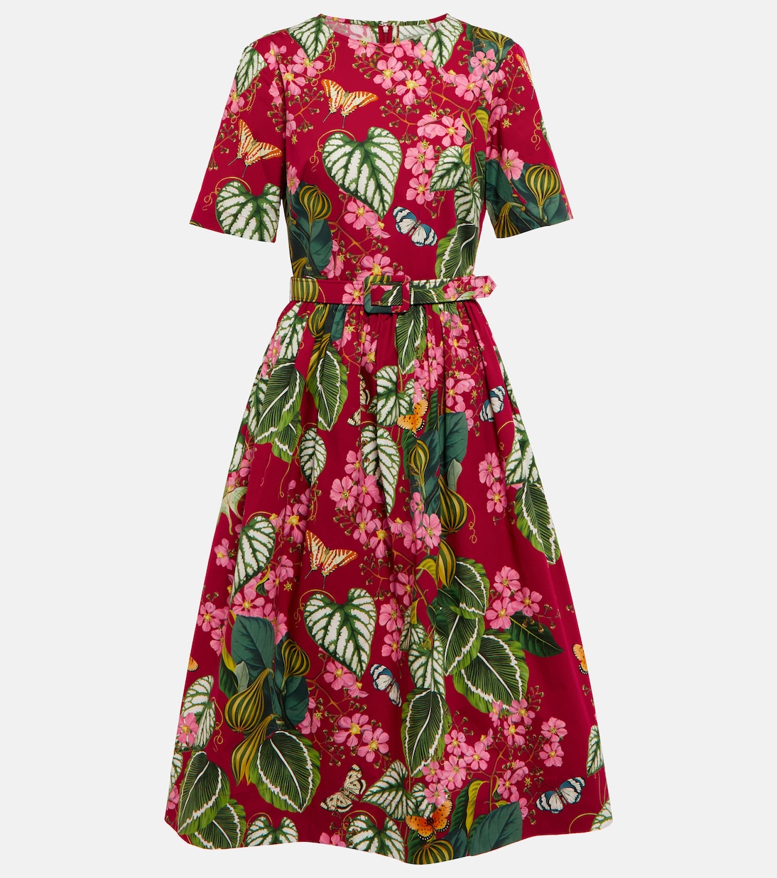 Printed poplin midi dress | Oscar de la Renta