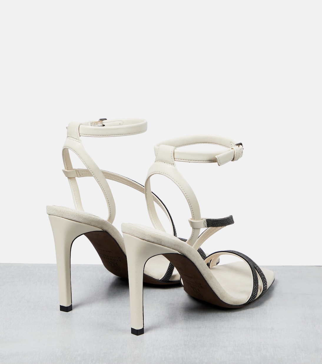 Verzierte Sandalen aus Leder | Brunello Cucinelli