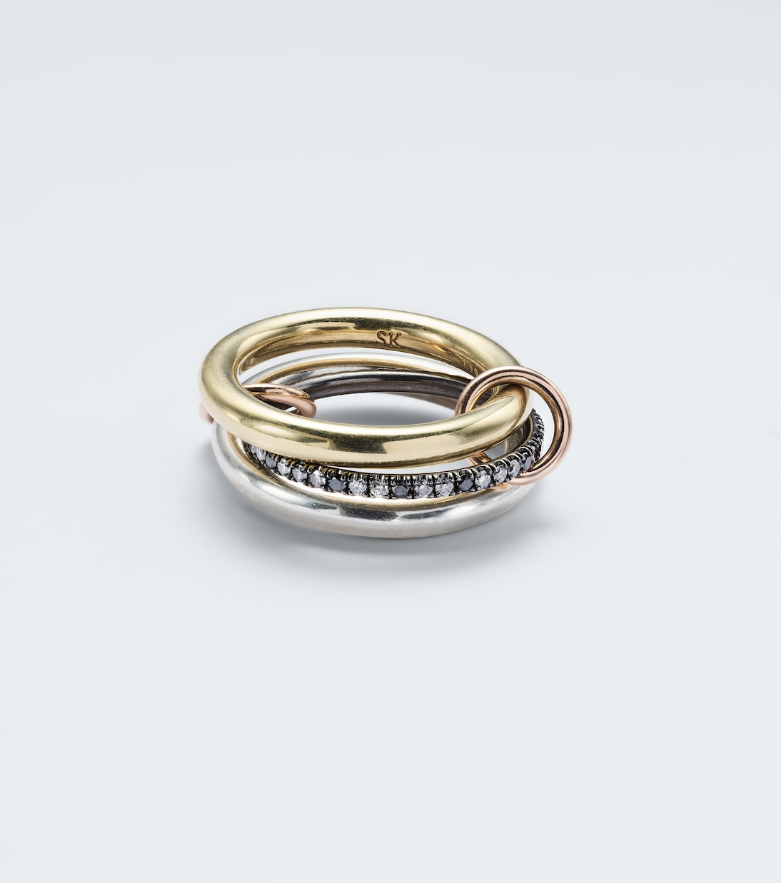Anello Libra in oro 18kt e argento sterling con diamanti | Spinelli Kilcollin