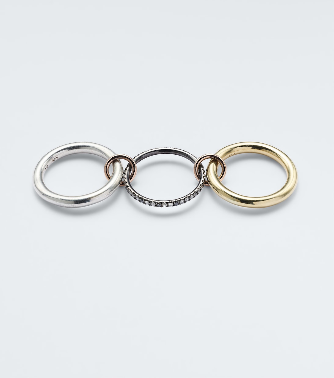 Anello Libra in oro 18kt e argento sterling con diamanti | Spinelli Kilcollin