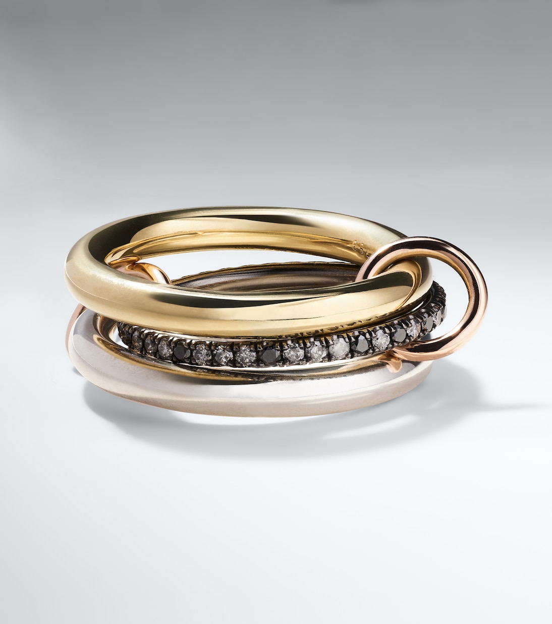 Anello Libra in oro 18kt e argento sterling con diamanti | Spinelli Kilcollin