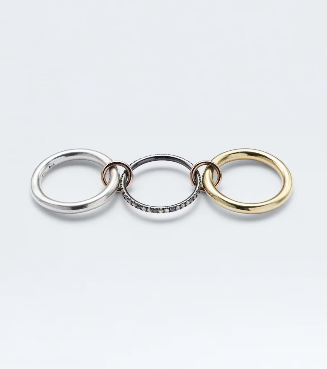 Libra 18kt gold and sterling silver rings with diamonds | Spinelli Kilcollin