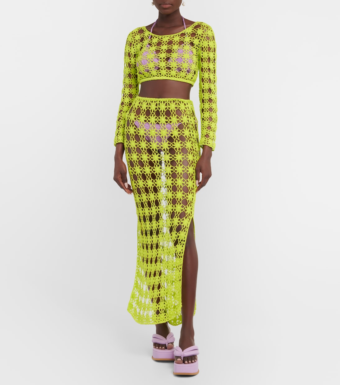 Bella crochet cotton maxi skirt | Anna Kosturova